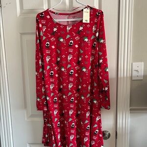 George Women's Festive Red Pajama Dress